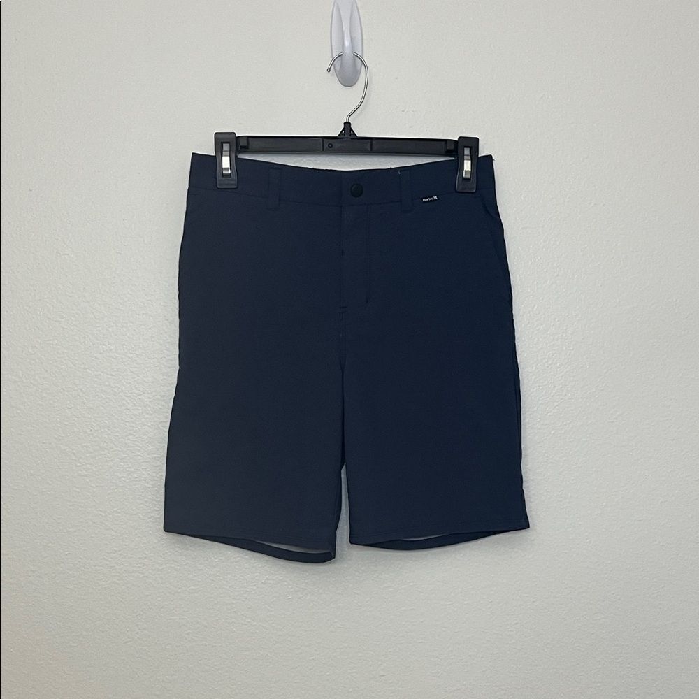 Hurley Nike Dri-Fit Chino Walk Shorts Flat Front Men's Blue Size 27